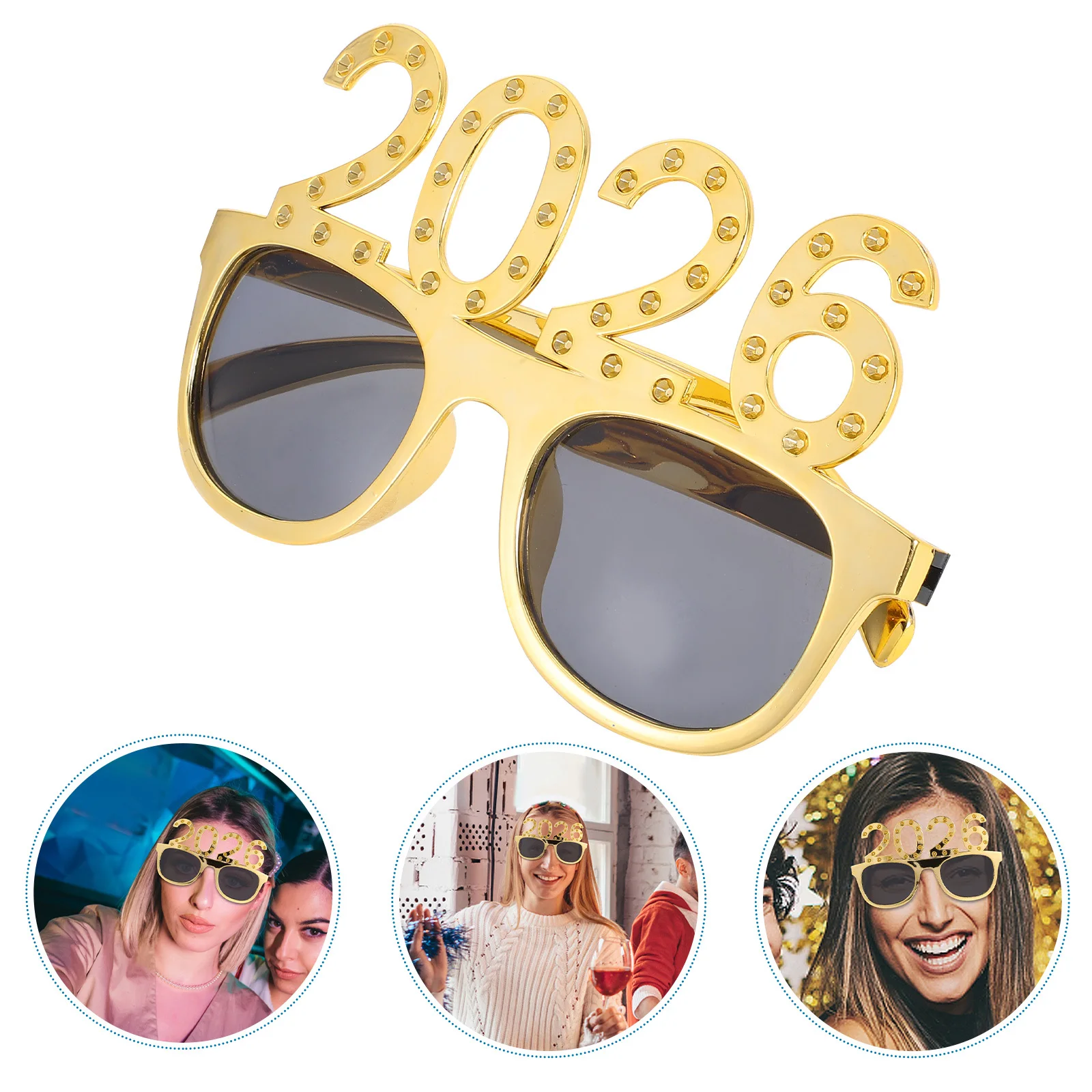 

Class Of 2026 Glasses Glitter New Years Eve Sunglasses Graduation Party Photo Booth Prop Decorative Eyewear For Holiday