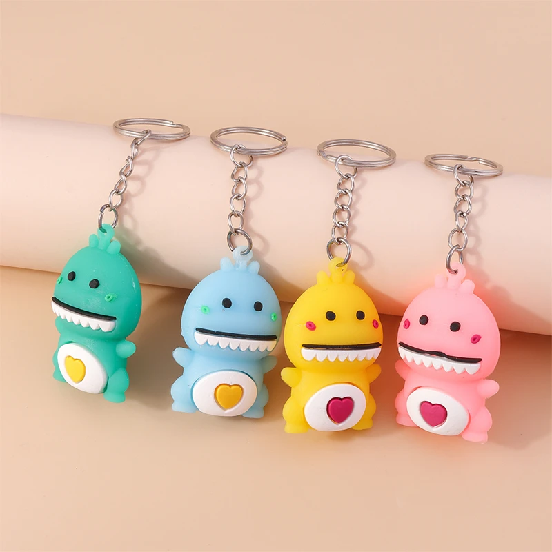 Niedlichen Tier Schlüsselanhänger Cartoon Harz Ente Charms Schlüsselanhänger Frauen Männer Auto Schlüssel Handtasche Anhänger Schlüssel Ketten DIY Schmuck Zubehör – Detail 6