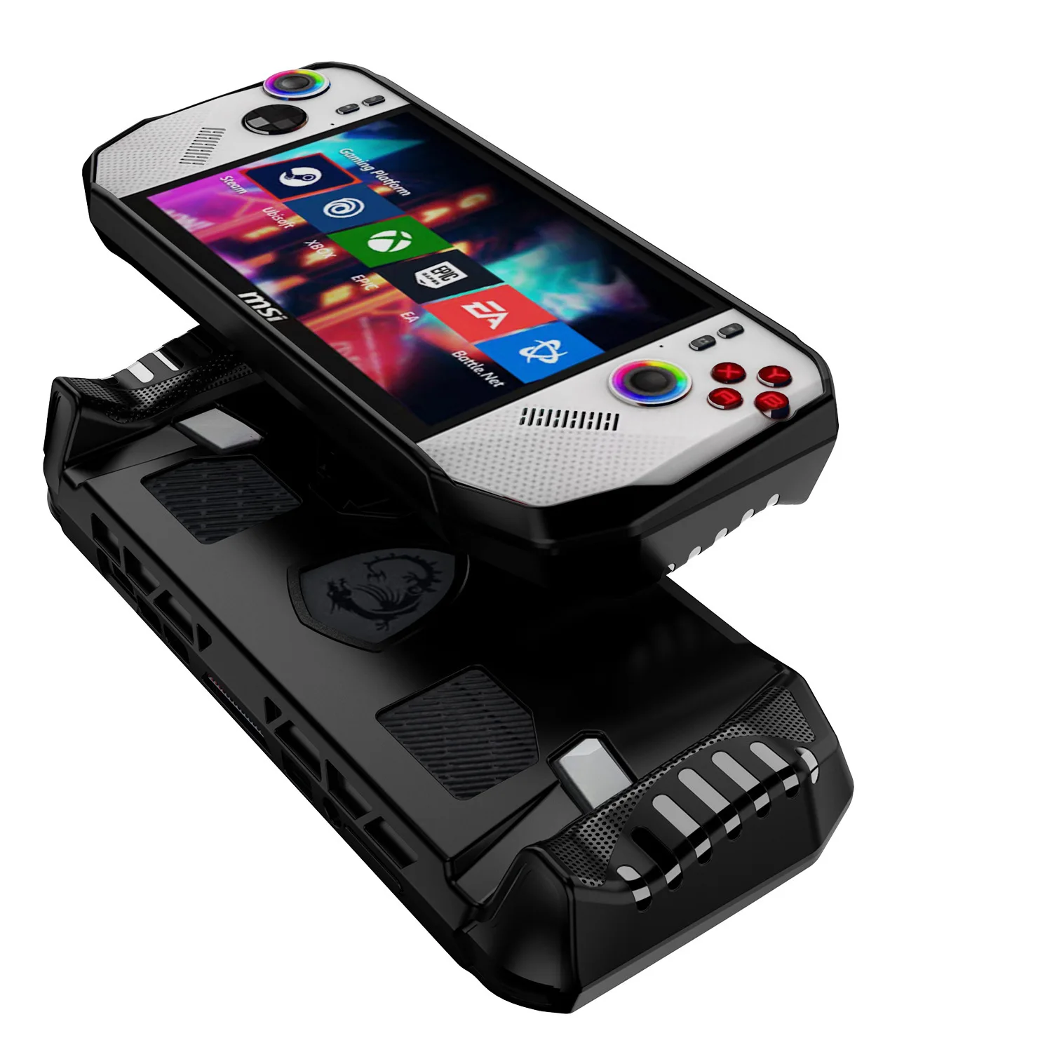 

Cover with Kickstand, Ergonomic & Anti-Slip Grip, Gaming Console Shell Accessories TPU Case for MSI Claw A8 BZ2EM, Protective