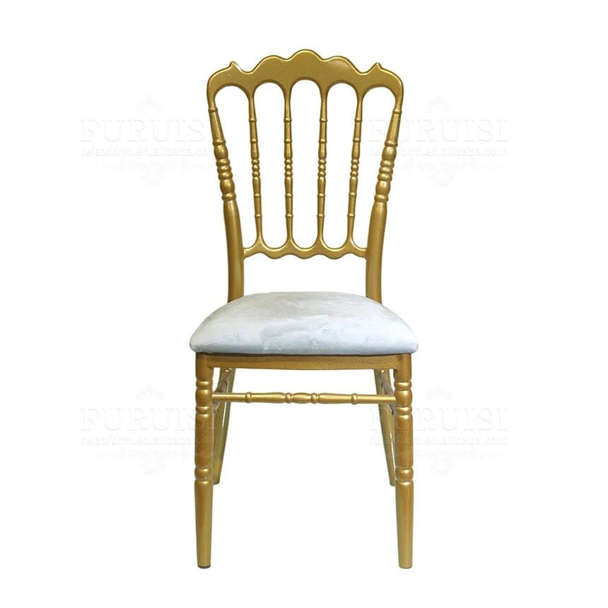 

* Banquet Event Napoleon Chiavari Chair for Hotel Stackable Metal Frame Wedding Chair