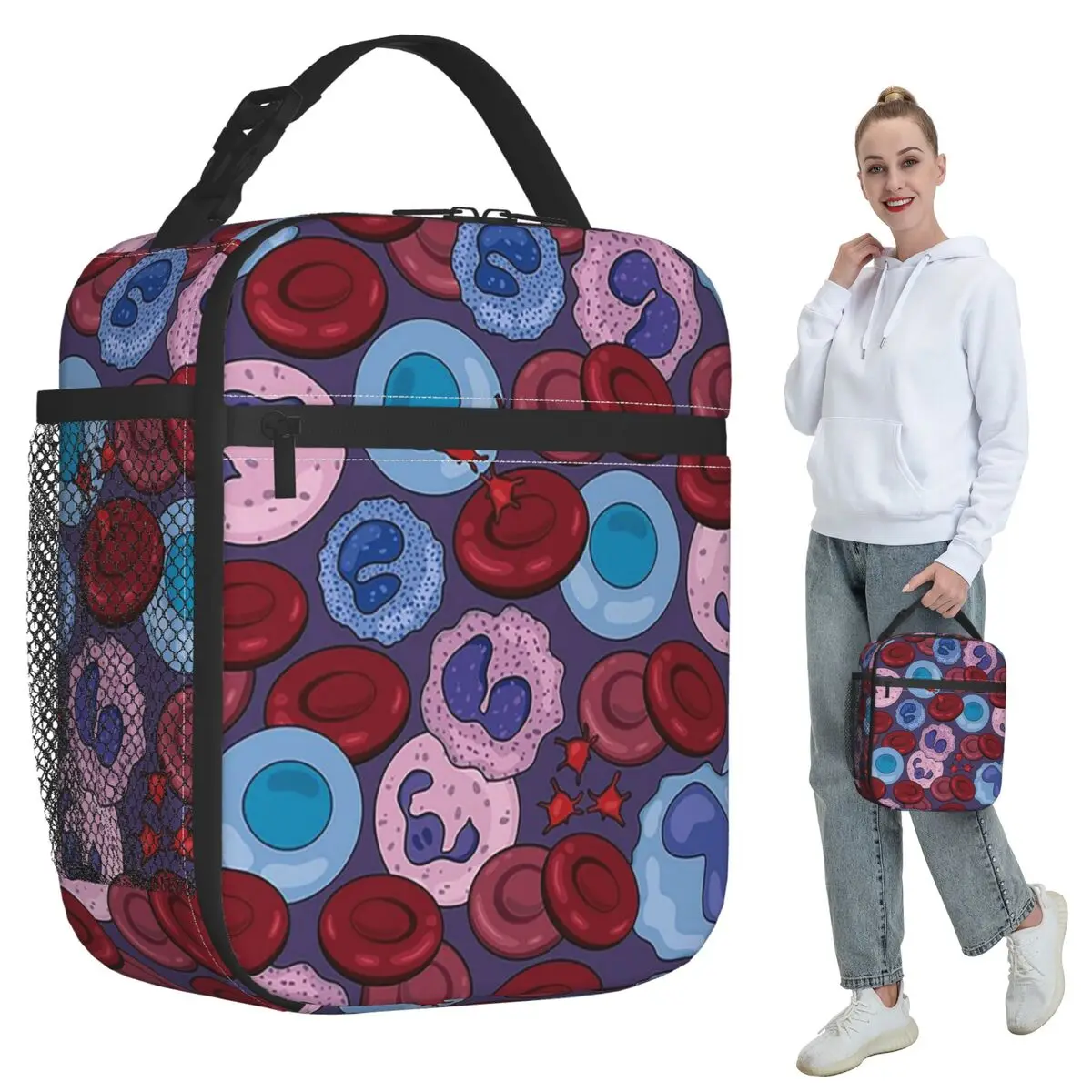 Hematology Blood Cells Medical Laboratory Scientist Insulated Lunch Bag for Kids School Cooler Thermal Food Box Tote Lunch Boxes
