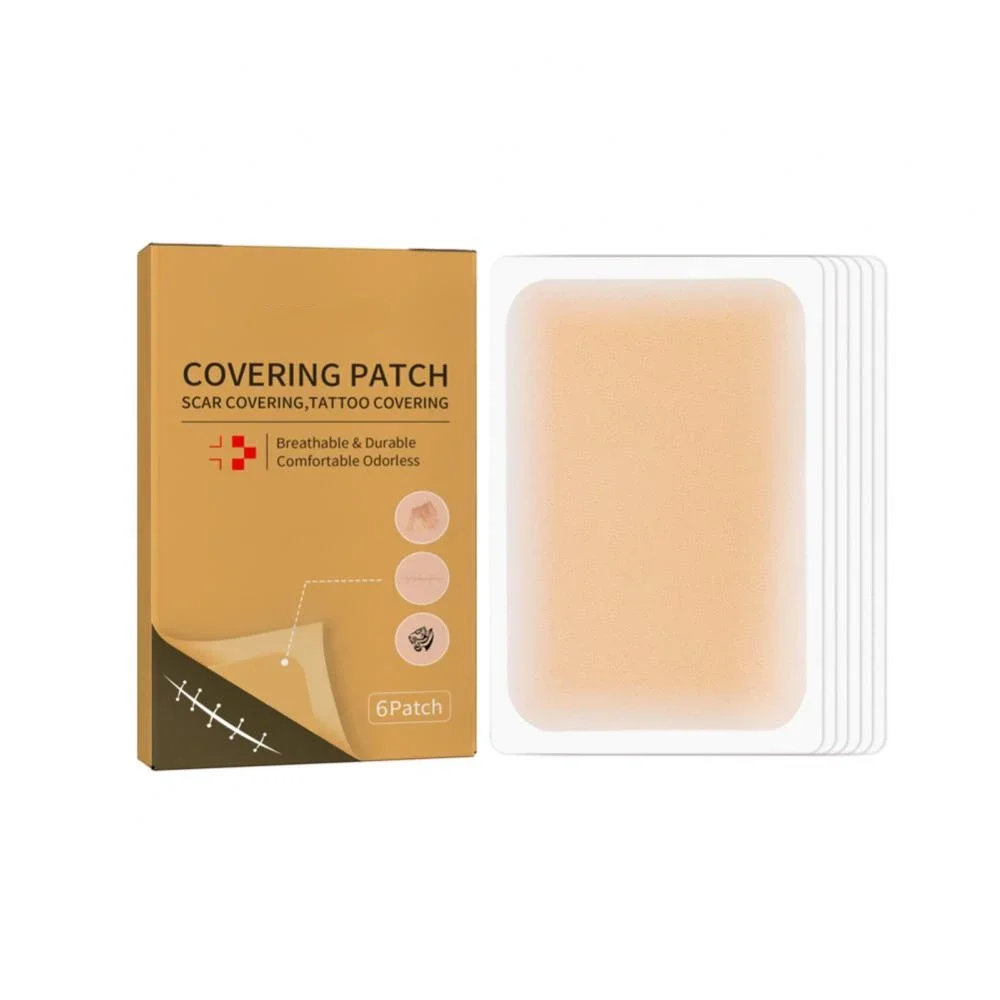 6PCS Waterproof Tattoo Film Ultra Thin Patch Tattoo Scar Cover Tapes Concealing Acne Tattoo Up Compression Accessories Flaw