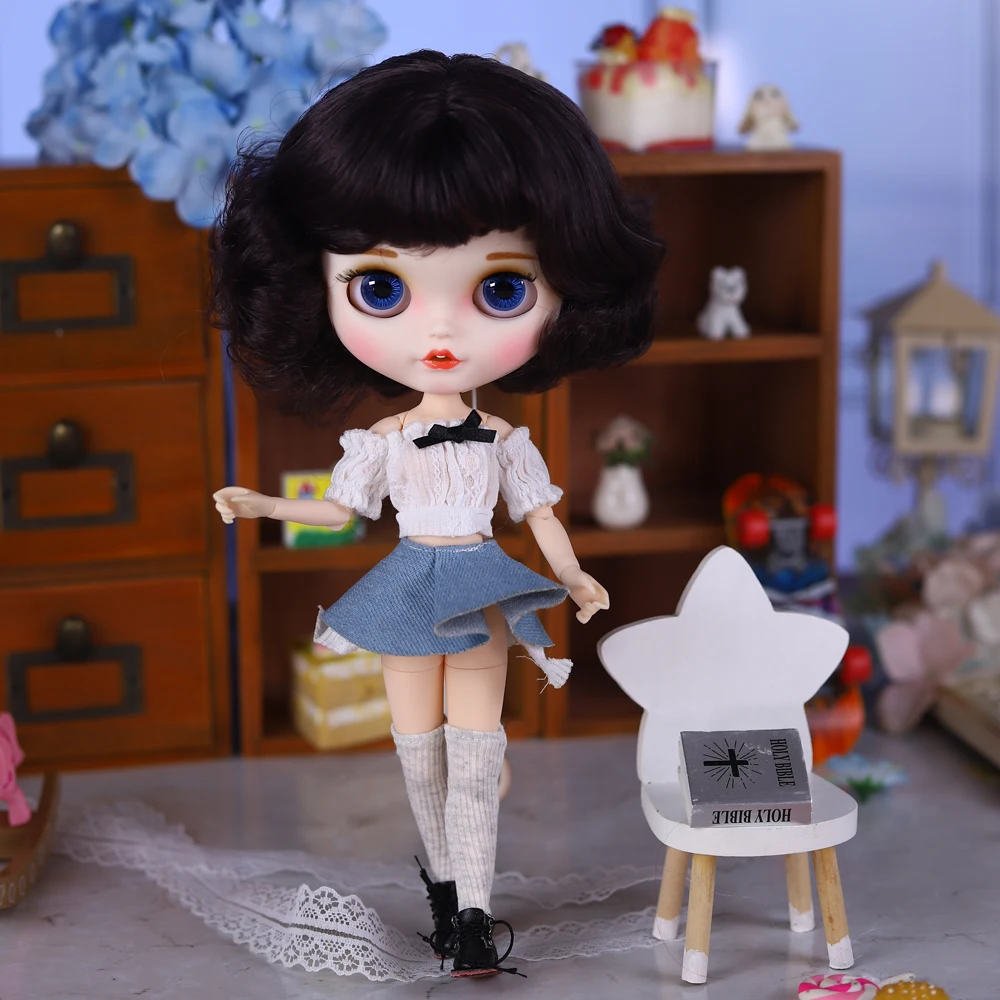 

ICY DBS Blyth Doll 1/6 30cm Black Curly Open Mouth Nude Doll or various styles of dolls, choose from pictures