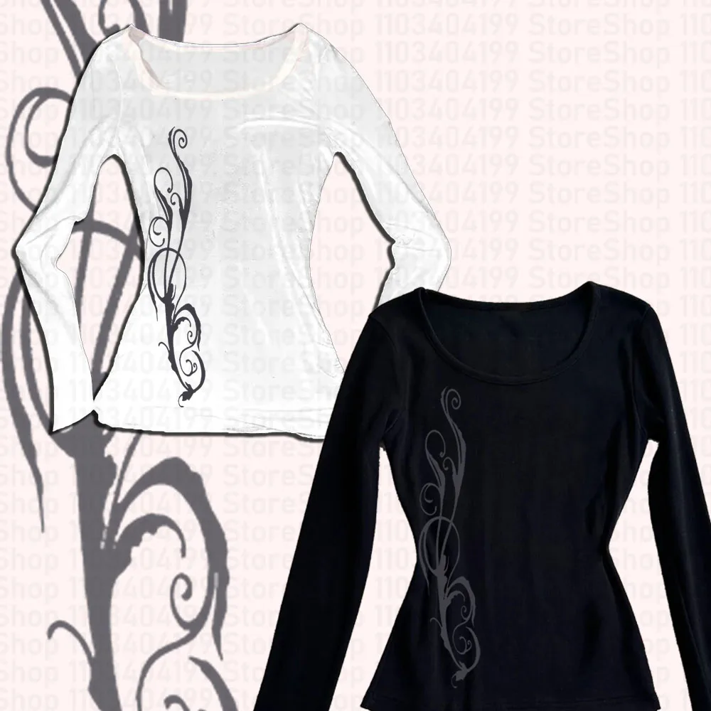 ملابس Y2k تي شيرت جرافيك ملابس نسائية ملابس نسائية مقصوصة Emo 90s ملابس كلاسيكية Kawaii Goth Trashy Y2k 2000s قطع علوية على الطراز القوطي