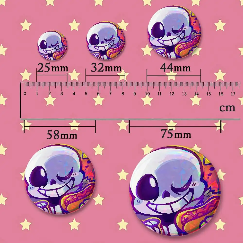 HD Print Badges Pretty Round Display Brooches IP merchandise 32mm 58mm 75mm 44mm 25mm U-UndertaleS S-Sans