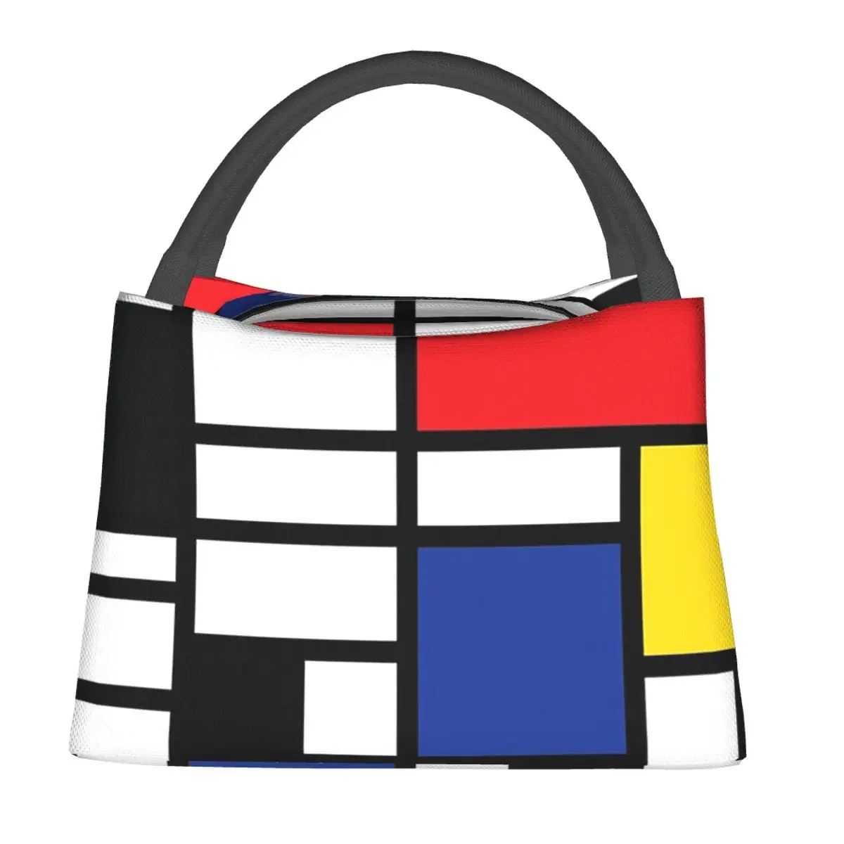 Piet Mondrian De Stijl Insulated Lunch Bag for Women Children Portable Food Boxes Thermal Lunch Box Tote