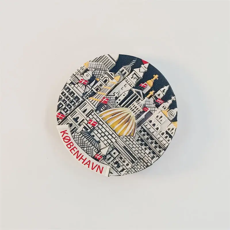 Kobenhavn كوبنهاجن مغناطيس الثلاجة ملصق الثلاجة الراتنج الدنمارك هدية تذكارية #2