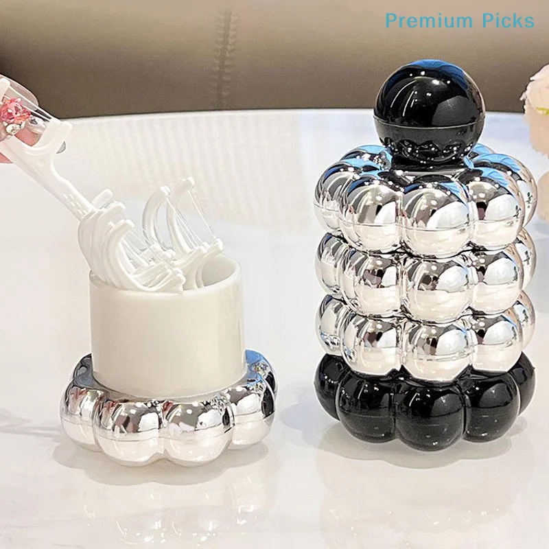 Simplicity Creative Plastic Toothpick Box Cotton Swab Storage Box Dental Floss Boxes High Beauty Desktop Storage Container