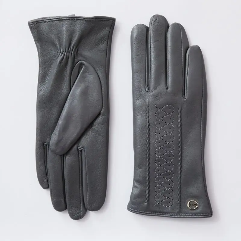 retro-lamb-skin-gloves-women's-genuine-leather-fce-lined-thiened-autumn-winter-warm-camere-ele-fingerl-gloves