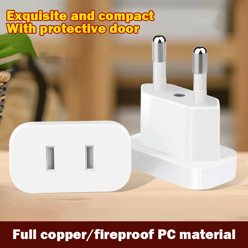 1PCS EU To US Plug Travel Converter Adapter AC Power Plug Wall Charger Electrical Socket Outlet For America China Canada Type A