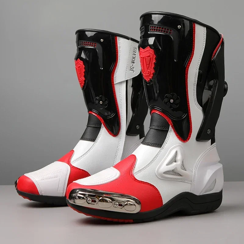 Professional Men Motorcycle Riding Boots Highway Racing Sports Motorcycle Shoes Titanium Alloy Motocross Boots Botas Hombre