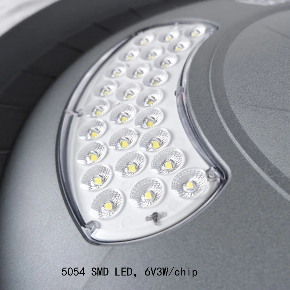 Waterproof IP65 UFO Solar LED Garden Street Light 30W Outdoor Parking Pole Lamp with Light Sensor and 10000mAh Battery view 5