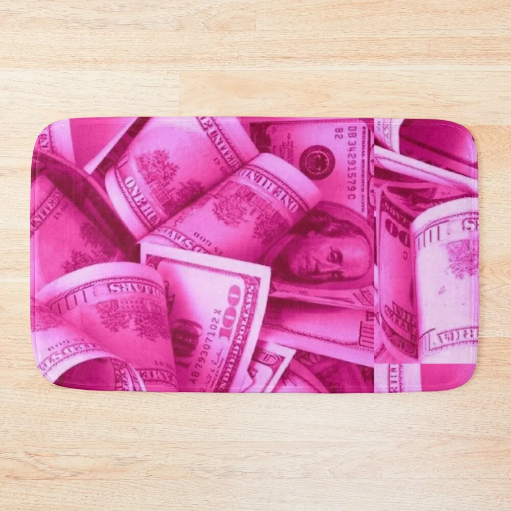 

Icy Pink Money Glam - Kylie’s Birthday Collection Inspired Bath Mat Non-Slip Pad Showers Mat