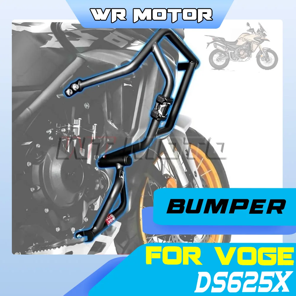 Stainless Steel Upper Lower Crash Bar Bumper For VOGE DS625 Motorcycle Engine Guard Frame Protector Mod Accessories