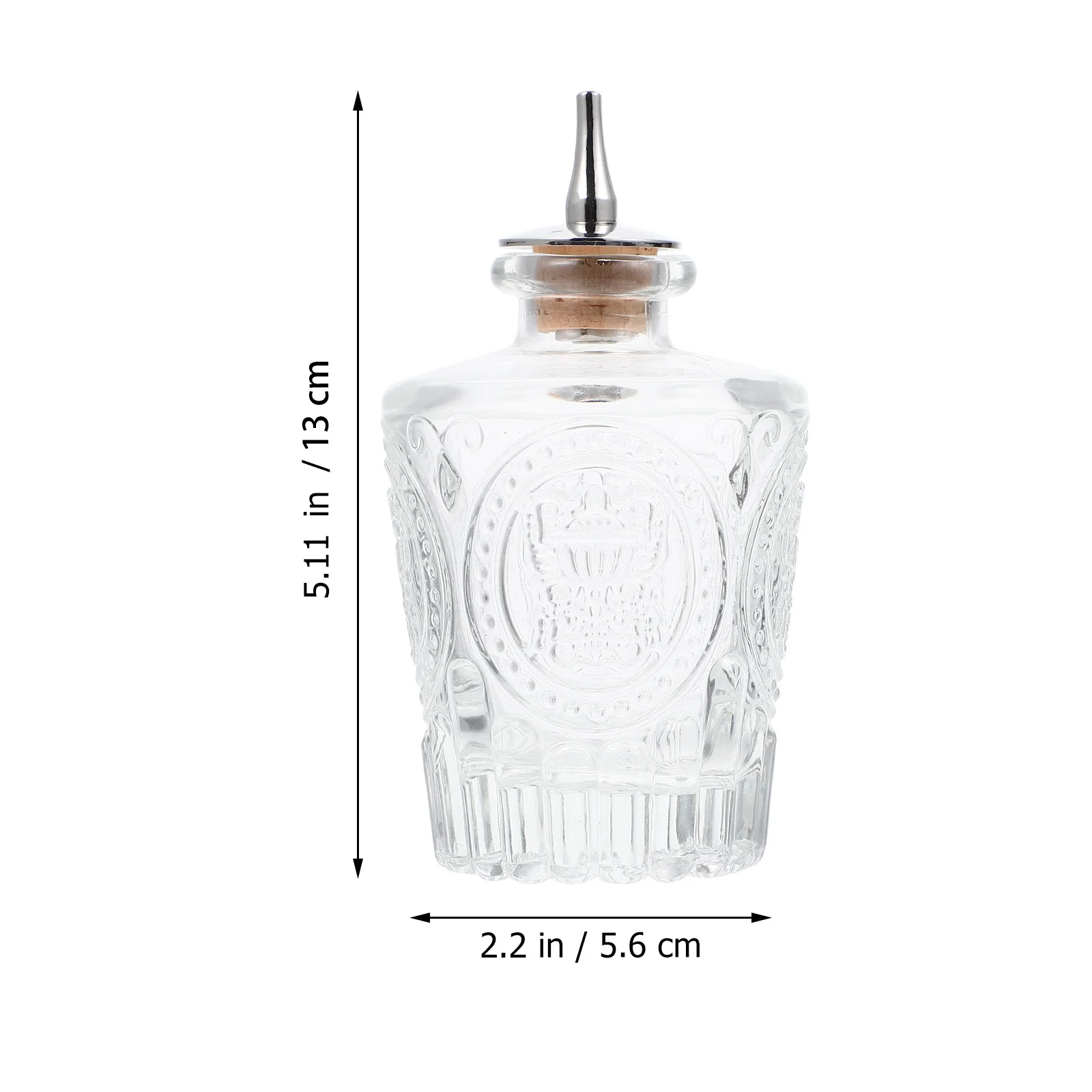 

Carved Glass Leak-Proof Bitters For Bar Hotel Restaurant Use Retro Bartending Bottle Glass Dasher Bottle