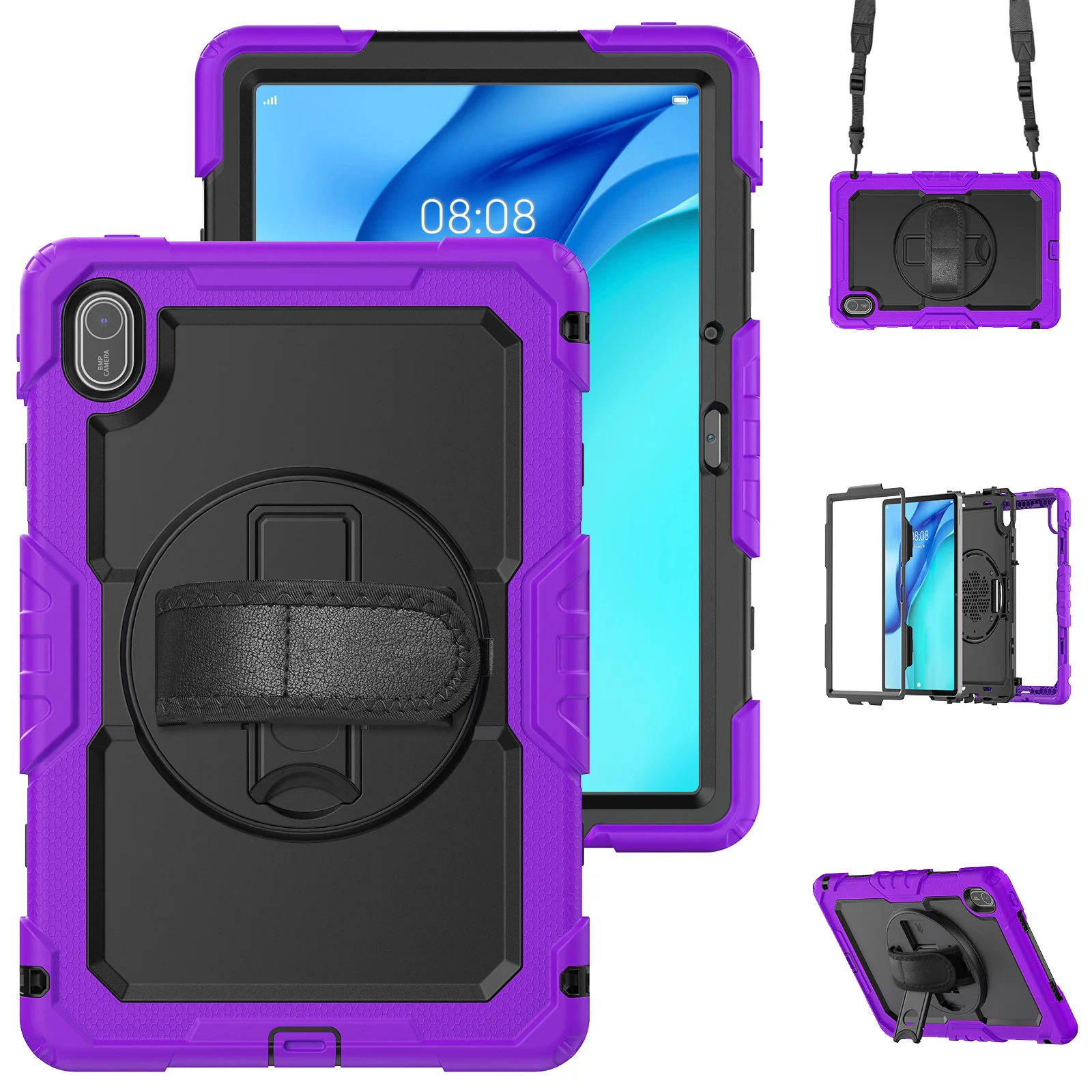 

Детский чехол для планшета с защитой от падения для Huawei MatePad SE 11 2024 Funda 360 ° Вращающийся кронштейн Coque Heavy Armor Противоударный чехол