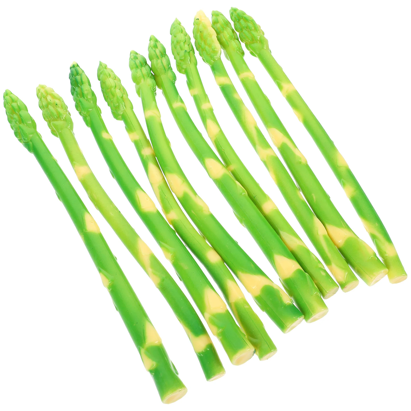 10 Pcs Simulated Asparagus Ornaments Decor Rustic Kitchen Photo Props Artificial Model Chainsaw Simulation Decors