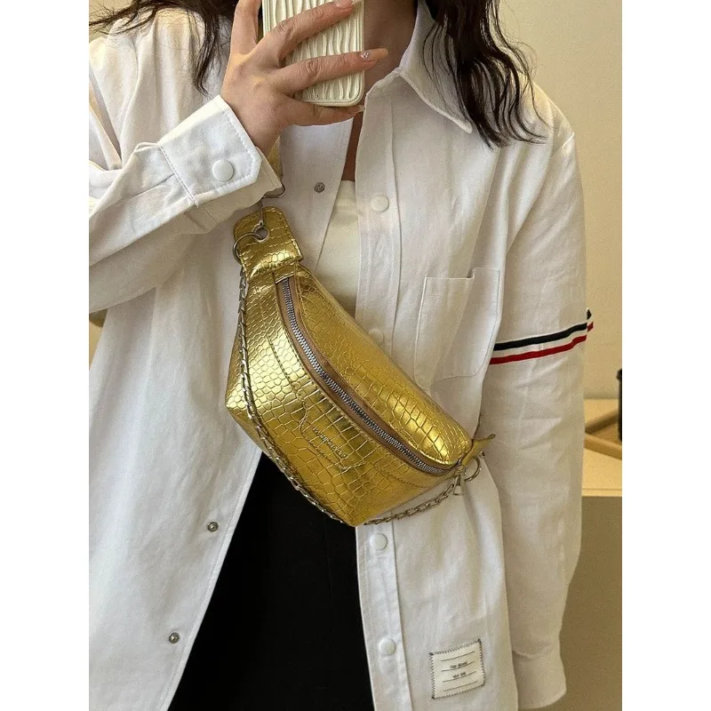 

Foufurieux Unisex Waist Bag Large Capacity Woven Pattern Chest Bag Fashion Shoulder Crossbody Bags High-quality Waist Belt Bags