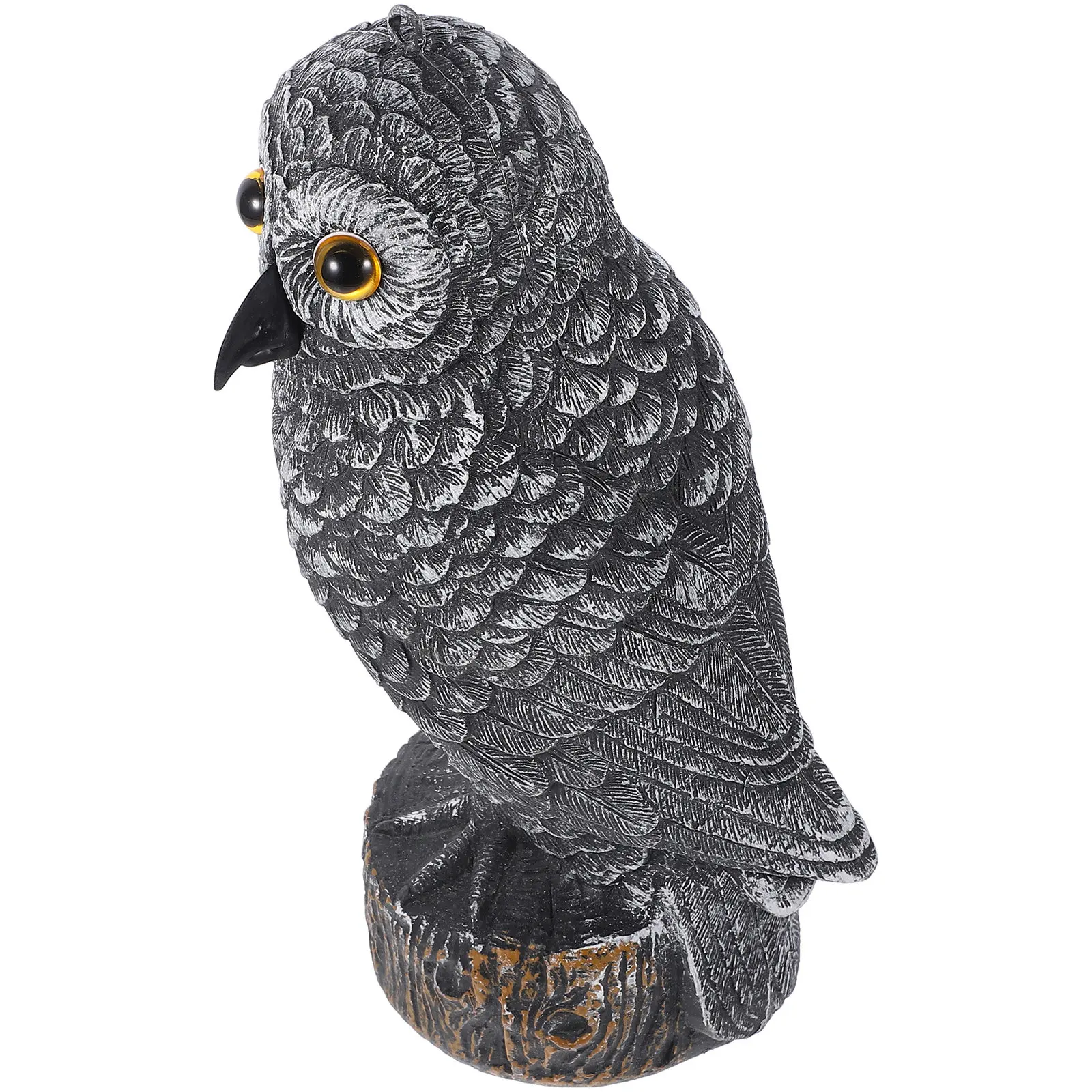 Owl Statue Garden Yard Bird Deterrent Decoration Plastic Fake Owl Sculpture Outdoor Home Patio Ornament Bird Repellent Tool