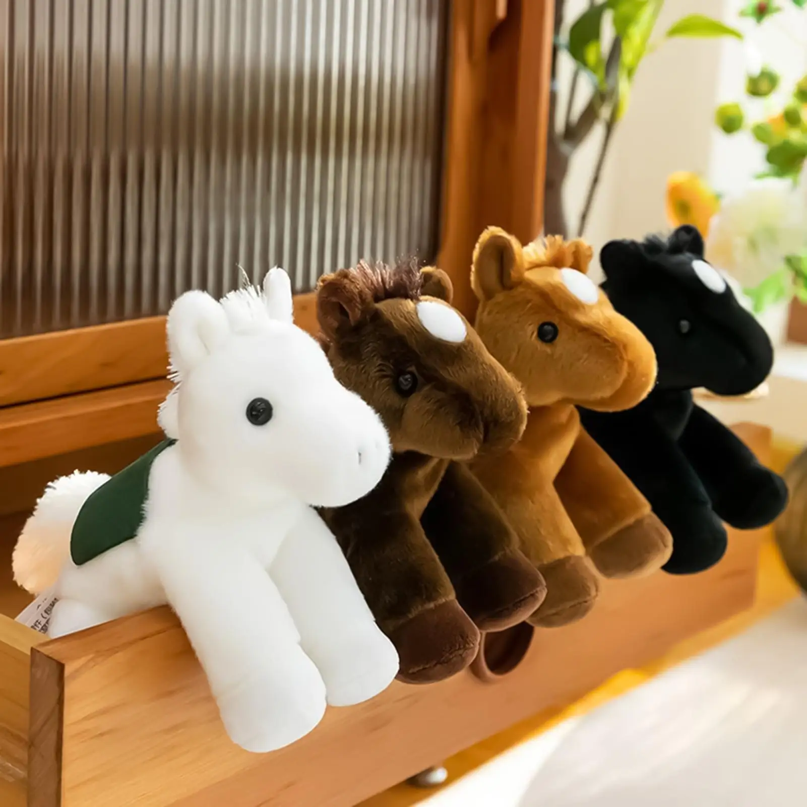 1 Uds. De juguete de peluche de caballo suave y bonito abrazable, muñeco de mascota bonito de alta calidad, decoración del hogar, almohada para dormir, regalo para niños