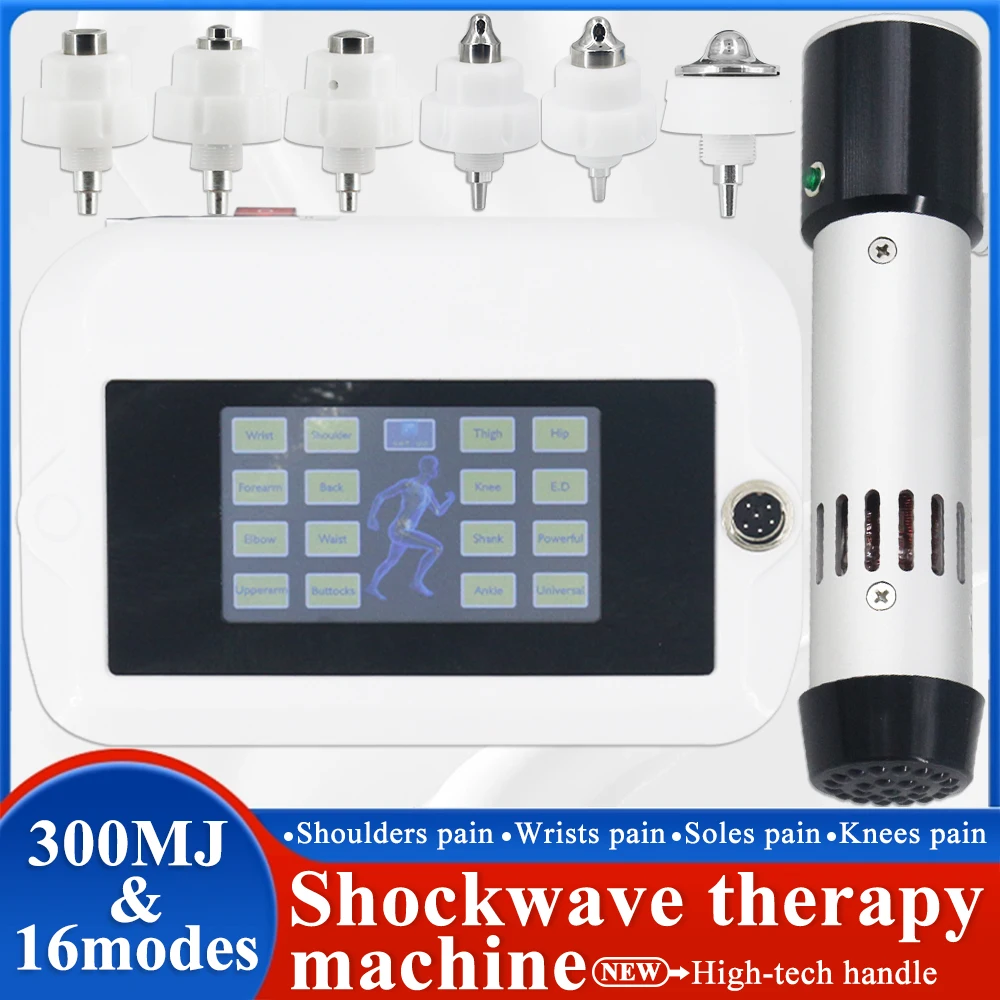 300MJ Shockwave Therapy Machine For ED Treatment And Waist Muscle Massage Body Pain Relief New Handle Physiotherapy Shock Wave