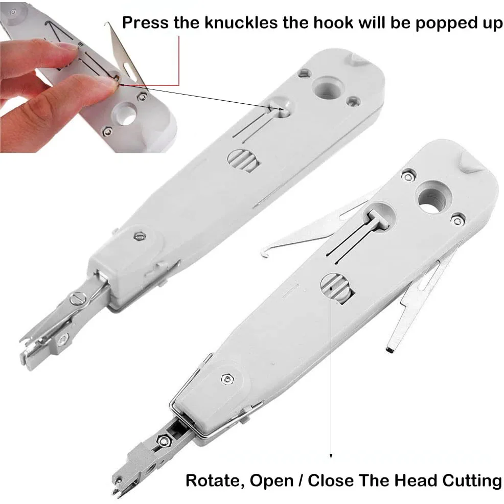 Punch Down Tool, Multifunction Krone Type IDC/Network Wire Cat5 & Telephone Insertion Impact Terminal Tools