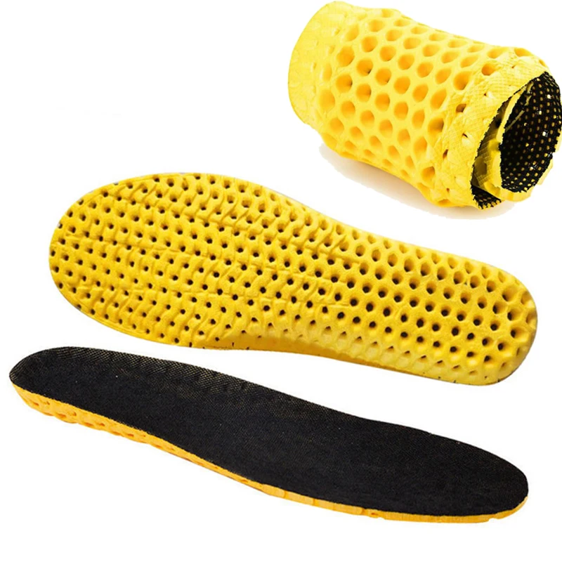 2PCS Orthopedic Memory Foam Sport Insoles Soft Massage Breathable Sweat-Absorbent Unisex Feet Care Shoe Pad Heel Cushion