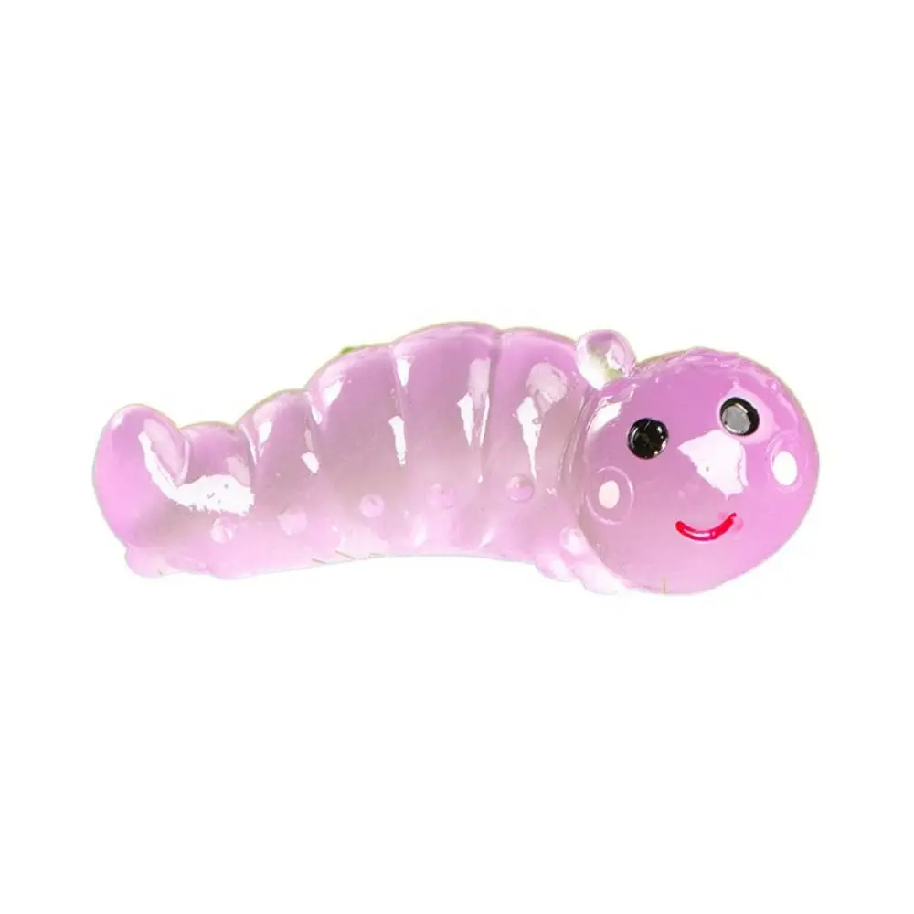 Cute Resin Caterpillar Figurines Decorative Simulation Miniature Caterpillar Luminous Mini Caterpillar Ornament Home Desk