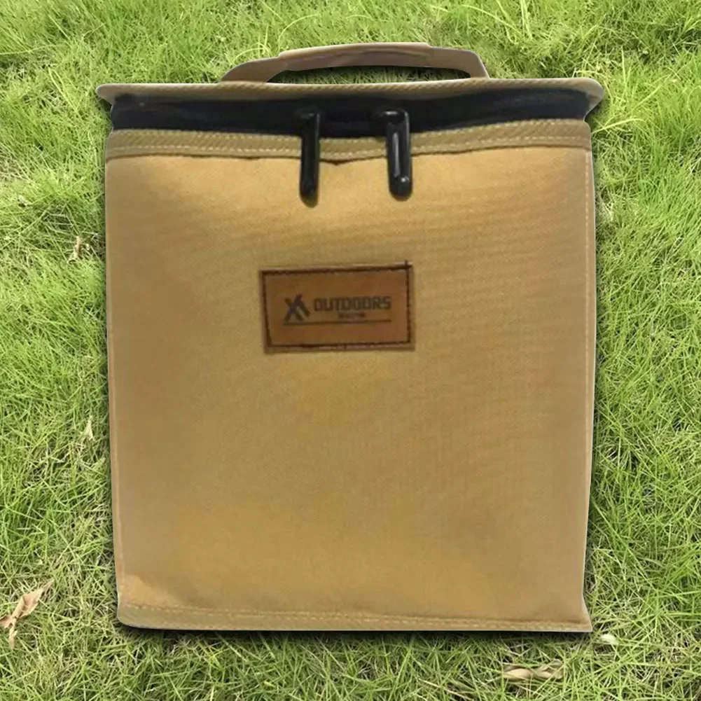 حقيبة تخزين للتخييم في الهواء الطلق ، طبقات مزدوجة ، فرن كاسيت متعدد الأغراض ، منظم أسطوانات الغاز ، تخزين مخيم التخييم