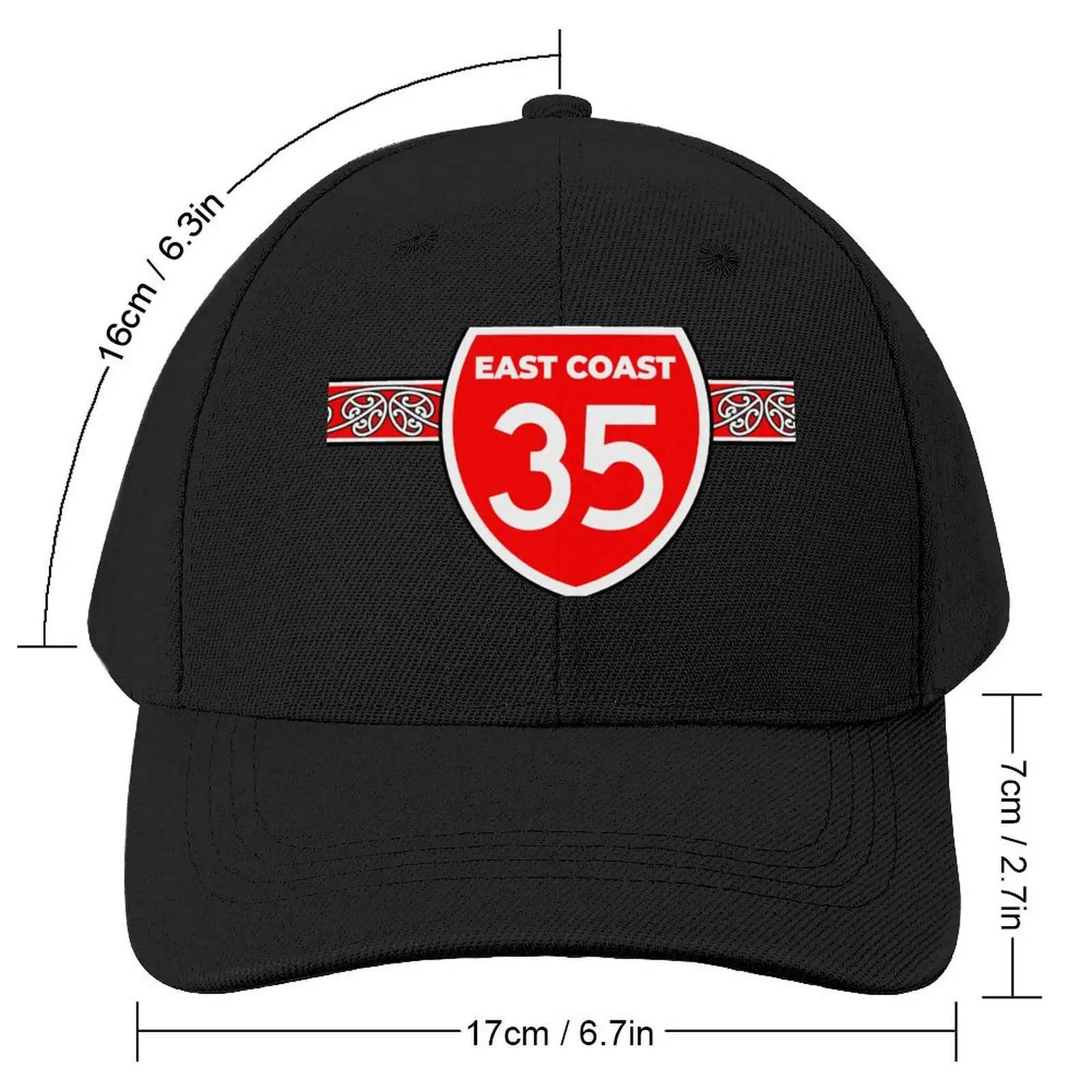 Highway 35 East Coast New Zealand Maori Pattern Baseball Cap Luxury Man Hat Custom Cap Anime Caps For Men Women's