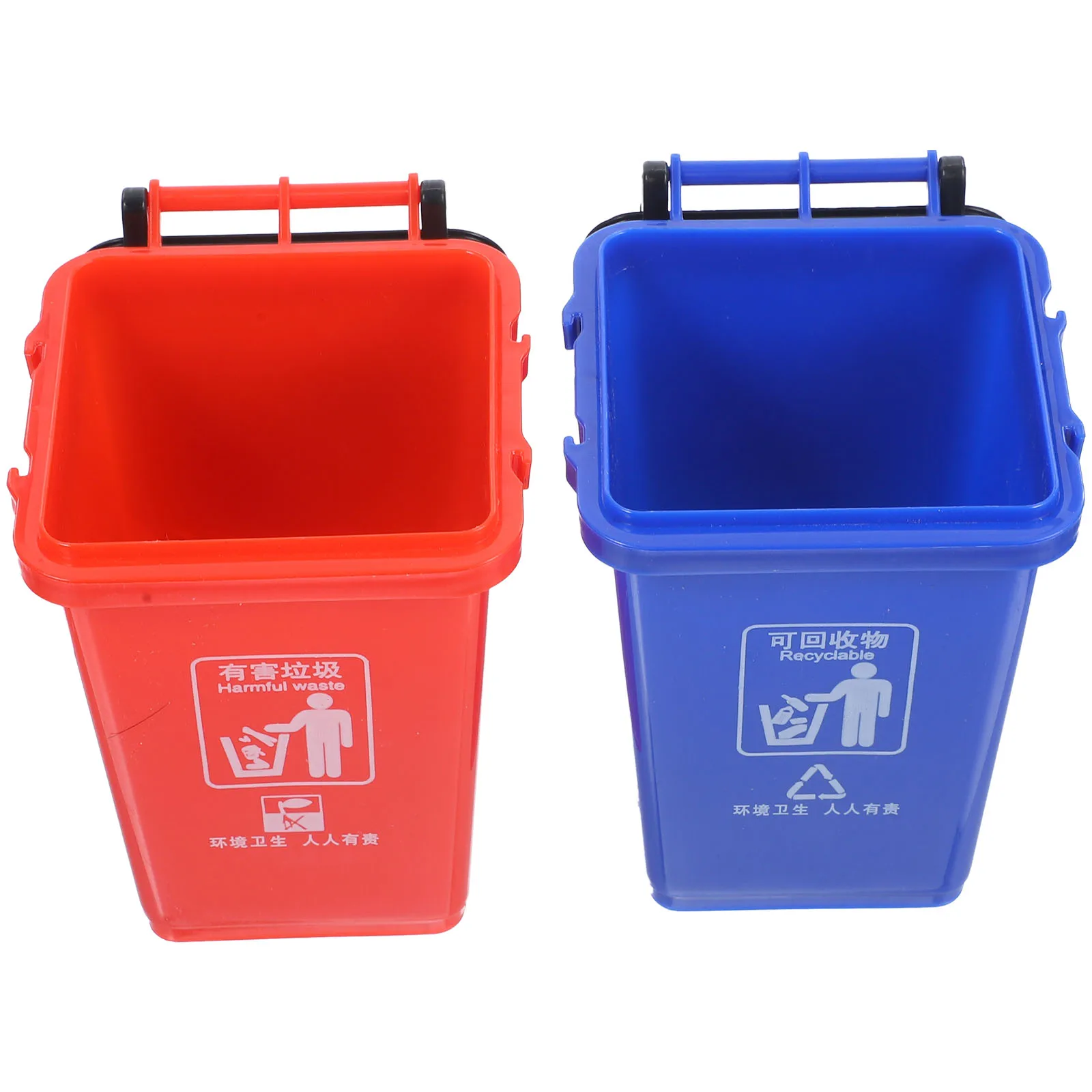 

2pcs Creative Pen Holder Trash Can Shape Desktop Storage Box Pencil Case Stationery Holder Makeup Brush Organizer Multi-Function