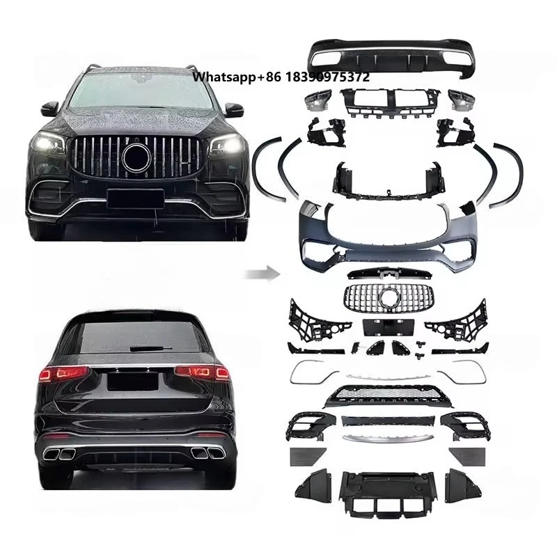 Factory Body Kits for Benz X167 W167 Gls-Class Upgrade to Gls63amg Car Bumpers Front Grille Diffuser Tips Over Fenders