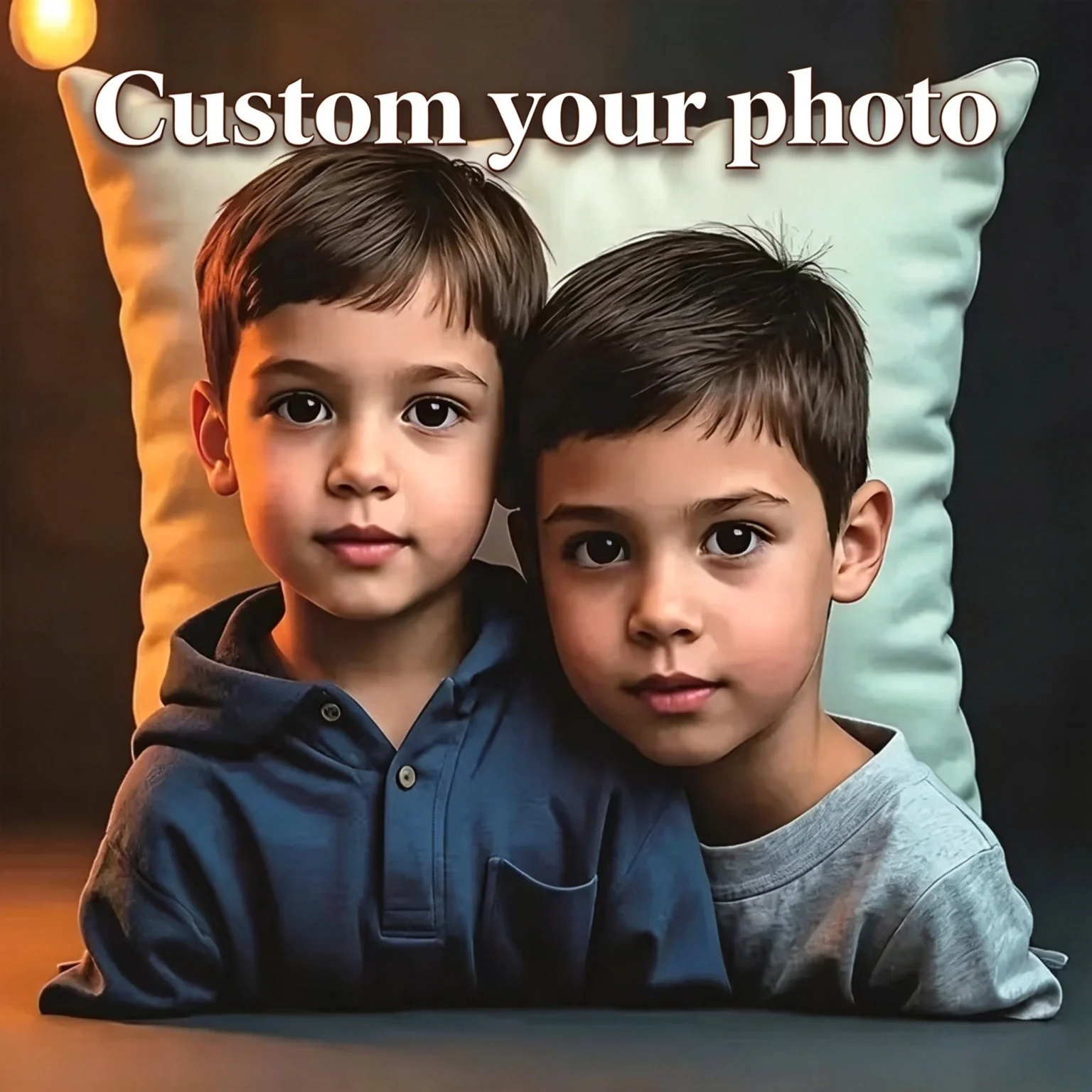 Custom Photo Pillow Cover, Personalized Picture Cushion Case, Customized Image Throw Pillow for Home Sofa Bed Decor