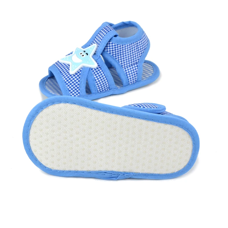 Summer Fashion Baby Sandals Toddler Infant Hollow Soft Crib Sole Canvas Shoes Little Boys Kids Prewalker First Sandals Clogs