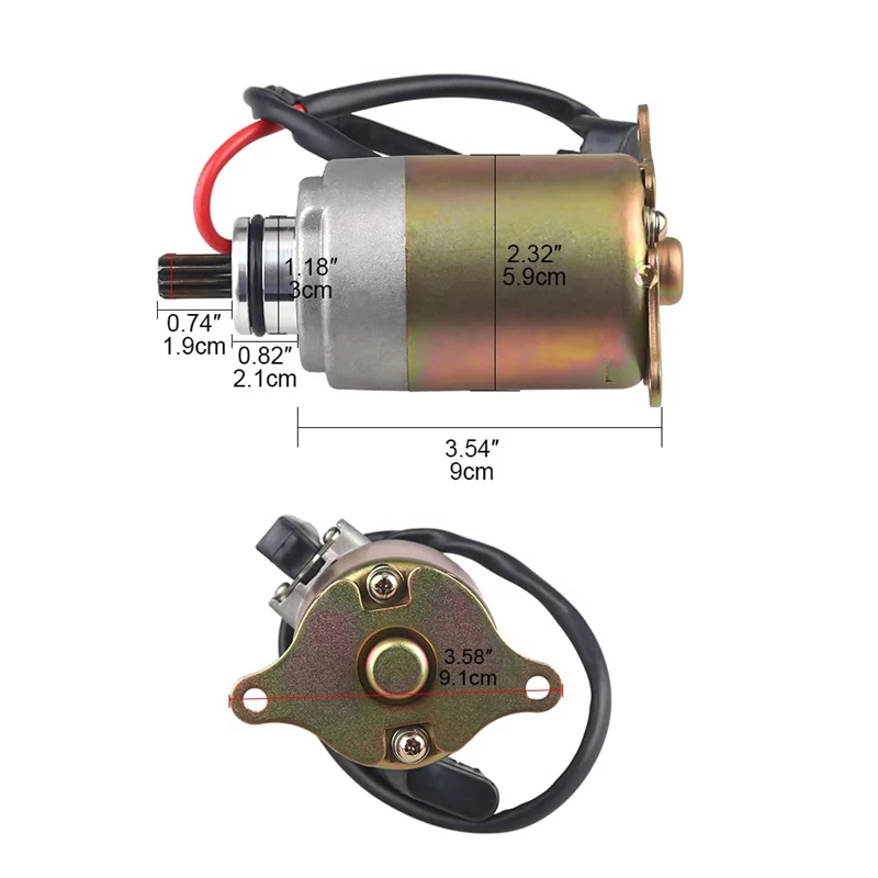 2Pcs Motorcycle Starter Engine Starter Motor 35850-286-007 35850-286-027 For ATV Dirt Bike Scooter Everest Magnum 125