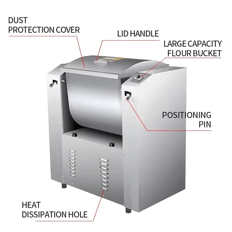 أشياء جيدة مجداف مزدوج خلاط عجينة الدقيق الأفقي ماكينة صنع المكرونة التجارية #4