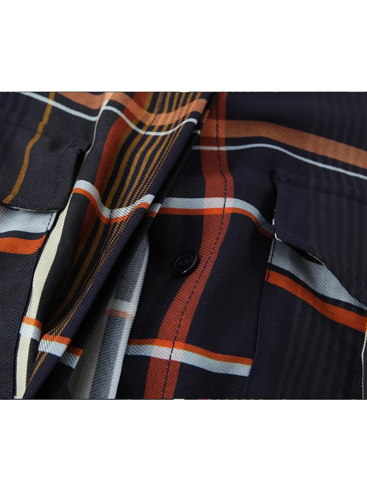 Camicia scozzese casual da donna Pantalone completo Camicia monopetto a maniche lunghe moda Pantaloni a gamba larga a vita alta 2025 New Lady Outfit