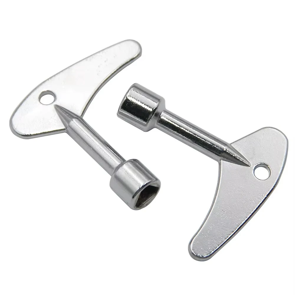 2PC Silver Inner Triangle Key Wrench Set for Household Elevator Water Meter Electric Control Cabinet And Valve Universal Tool Ki