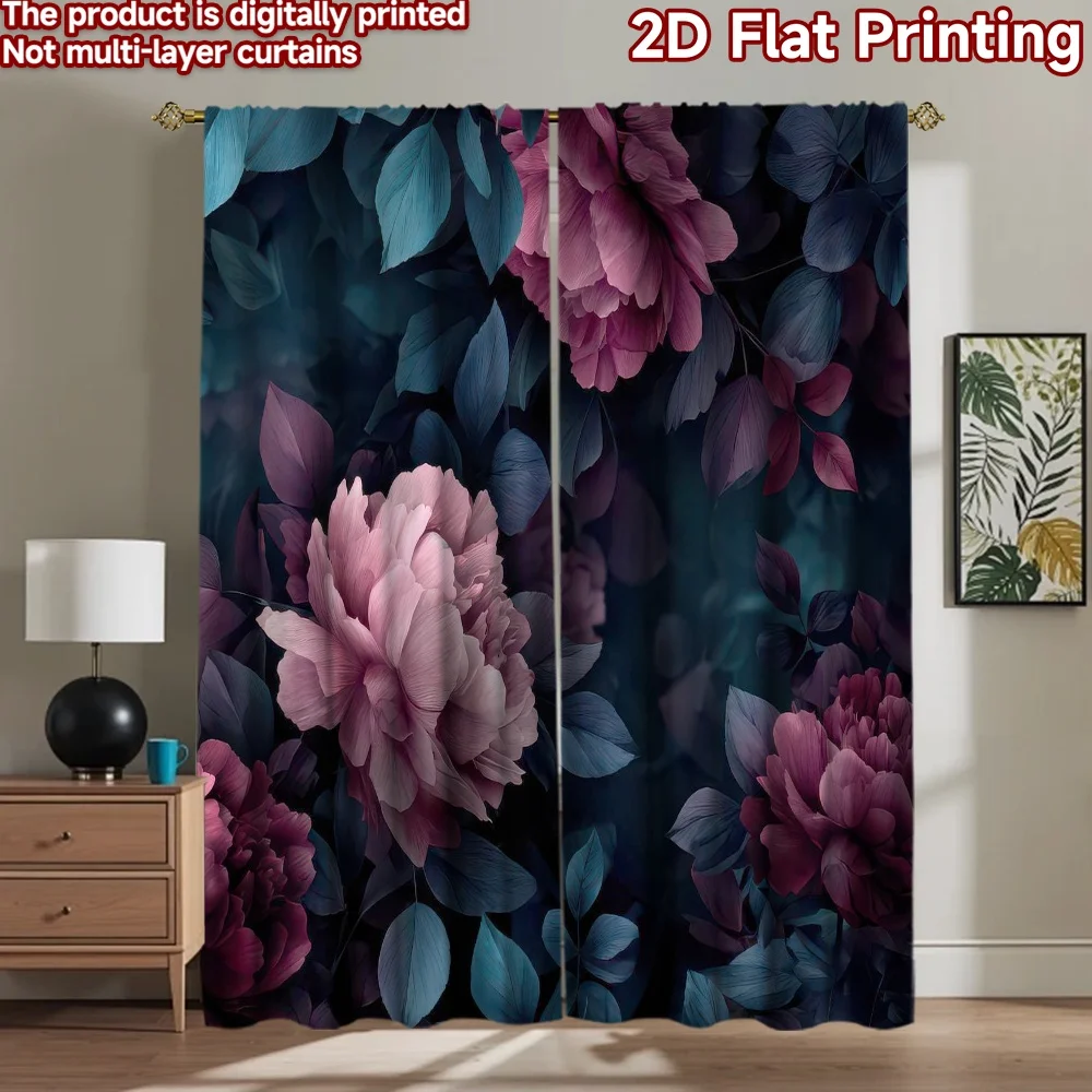 

1pc 2D flat Photography Backdrop Popular Background Banner Dark Floral Arrangement 100% Polyester Party & Holiday Decor Perfect