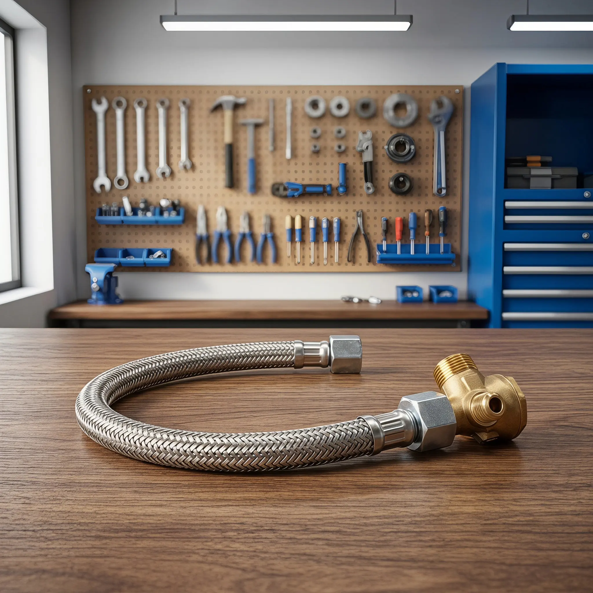 Air Compressor Intake Hose 280Mm Copper One-Way Valve Flexible Copper Piping Compressor Spare Hardware Pneumatic Tool Air Hose