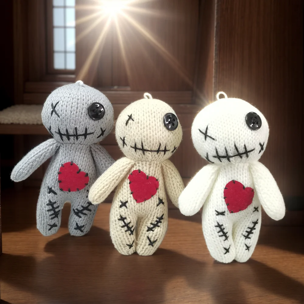 New Revenge Voodoo Dolls DIY Knitting Pattern Accessor Halloween Gift Stuffed Toy Ghost String Plush Horror Christmas Ornaments