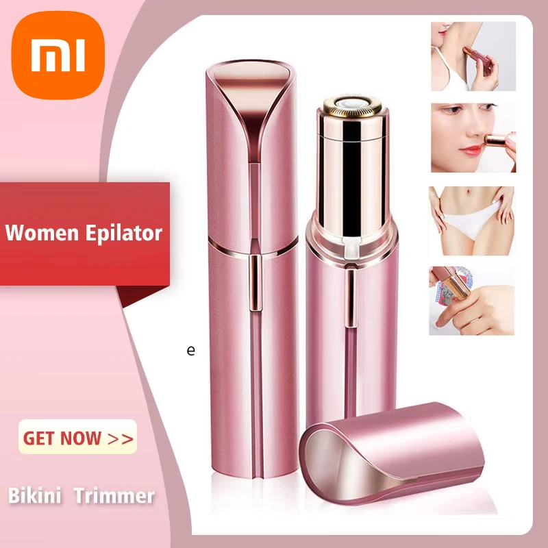 Xiaomi Face Hair Removal Lipstick Shaver Electric Eyebrow Trimmer Portable Women Hair Remover USB Charging Mini Shaver Epilator