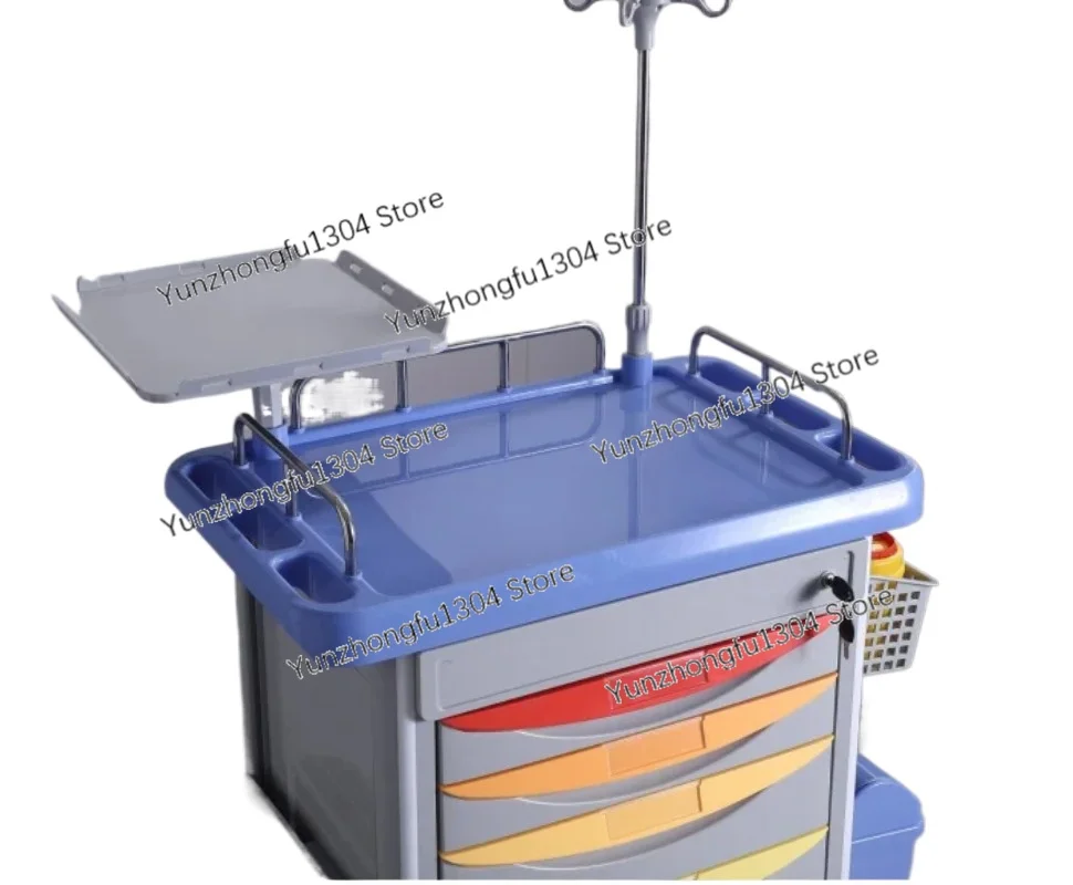 Cheap Price ABS Hospital Treatment Cart Medical Rescue Emergency Multifunction Medicine Nursing Trolley