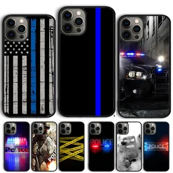 Custodia per telefono della polizia per iPhone 17 Air 15 16 11 13 14 Pro Max 12 Plus Max Fundas
