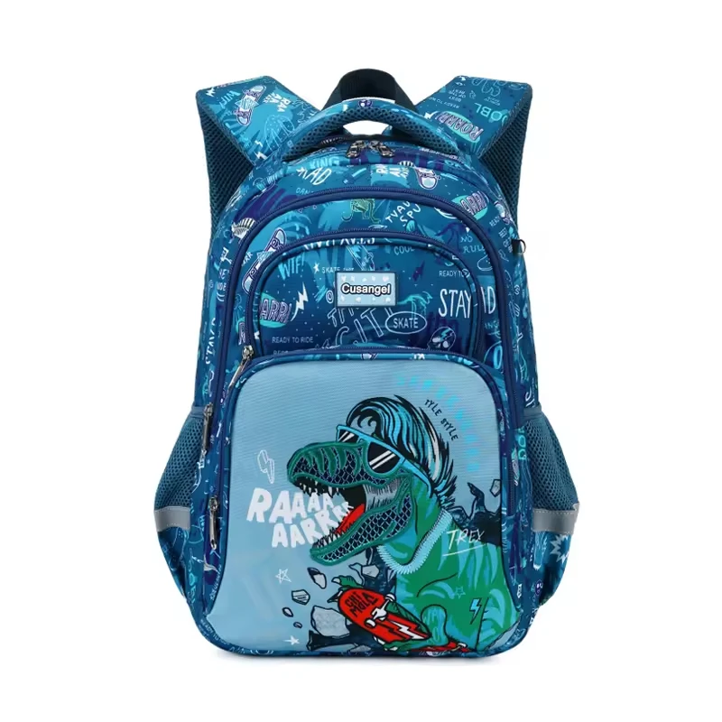 AOK Primary Students School Bag For Boys 7 To 10 Years Backpack Boys Spinal Protection Lightweight Weight Reduction Mochila