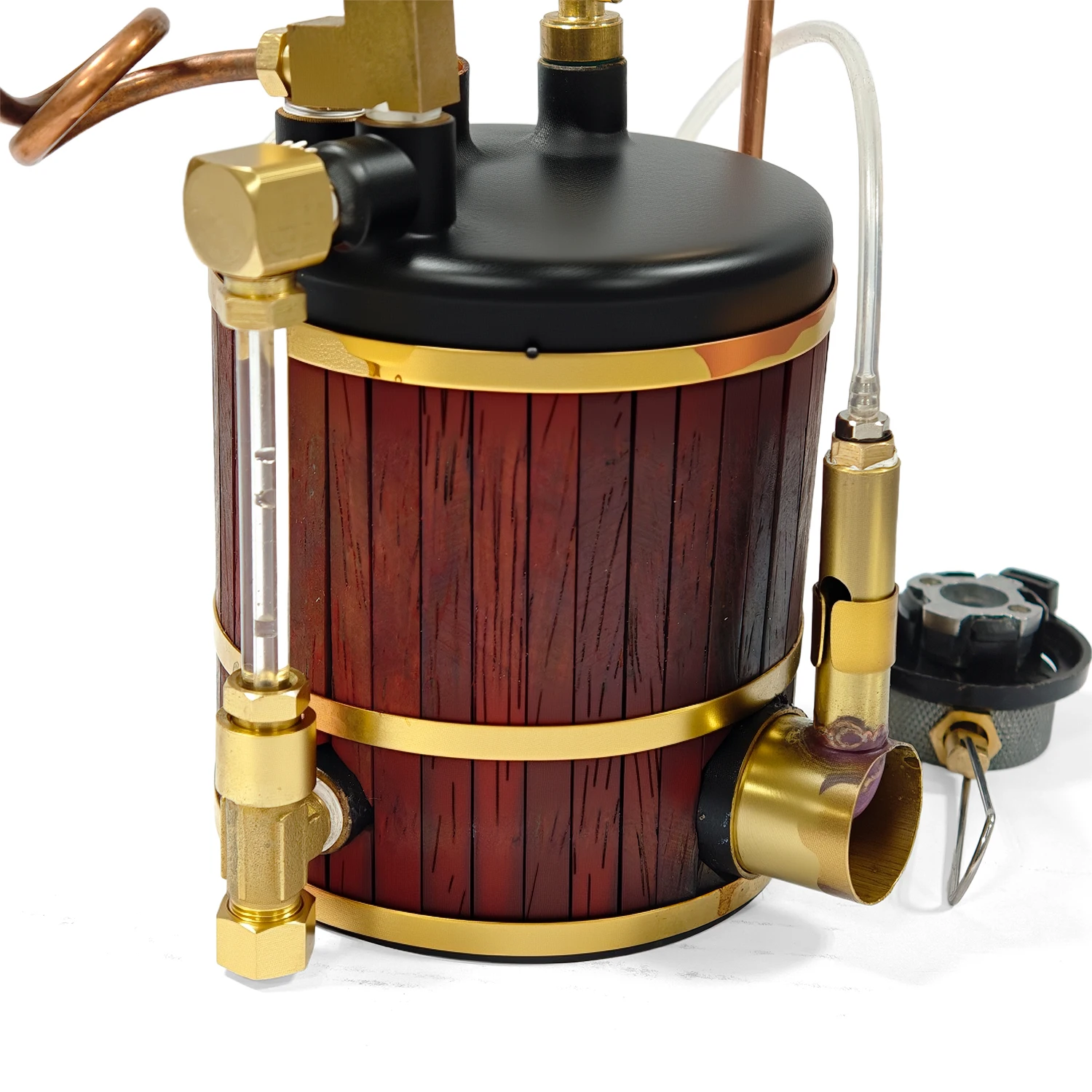 

Mini Vertical Steam Boiler Model Vintage Brass Single Cylinder Marine Steam Engine Working STEM Physics Experiment Creative Gift