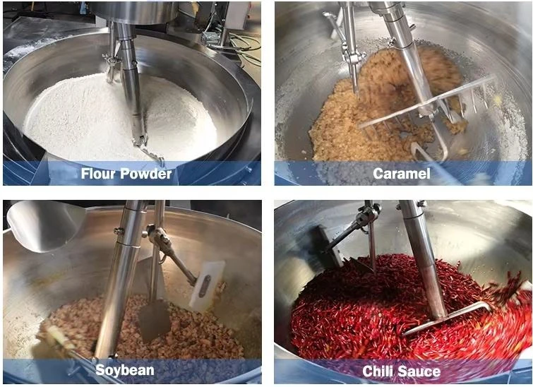Industrial Planetary Stirring Cooking Pot Automatic Sauce Mixer Cooker For Curry Jam Candy Food Plastic Paint Mixing Pot