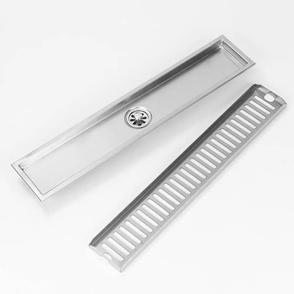 20/30/40/50Cm Linear Shower Drain with Sliding Connector Invisible Design Tile Insert Side Outlet Floor Drain Anti-odor 50mm