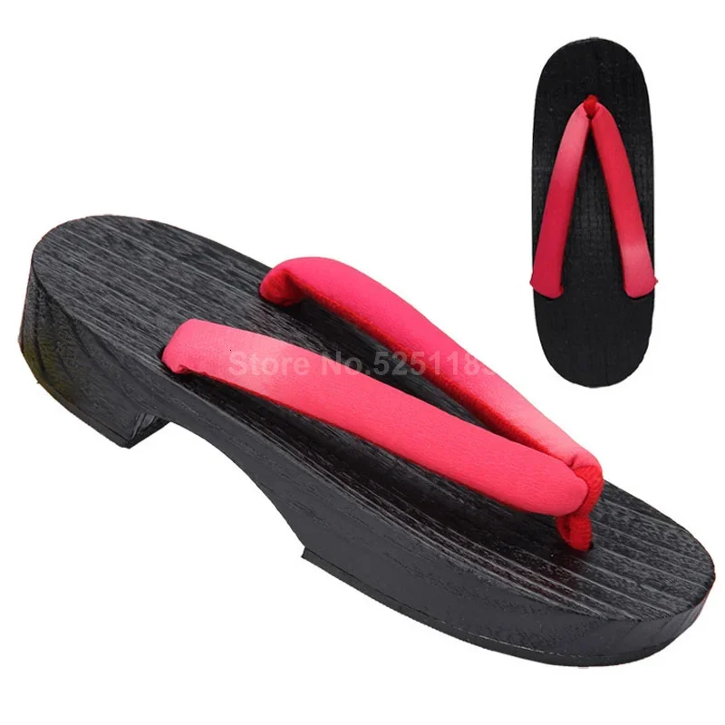 Japanese Geta Clogs Traditional Wodden Shoes Woman Kimono Anime Cosplay Costumes Sauna Spa Home Slippers Beach Outdoor Sandals