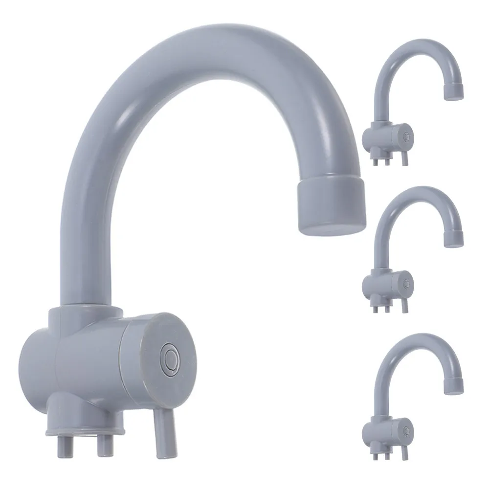

4Pcs Simulation Plastic Kitchen Sink Faucet Kids Pretend Play Fake Water Tap Accessories Indoor Outdoor Play Kitchen